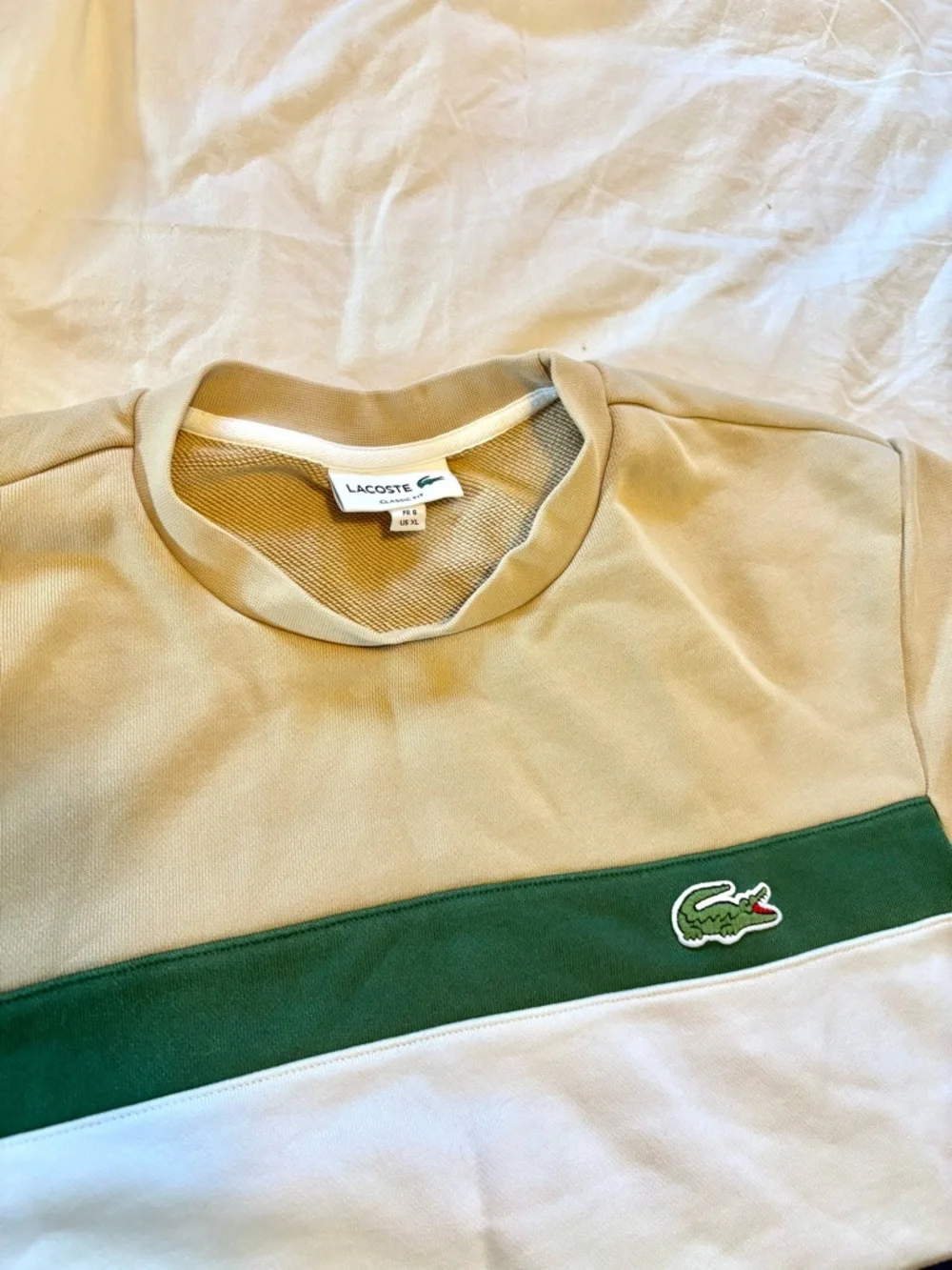 Lacoste Colorblock Crewneck Sweatshirt size XL - Picture 4 of 5